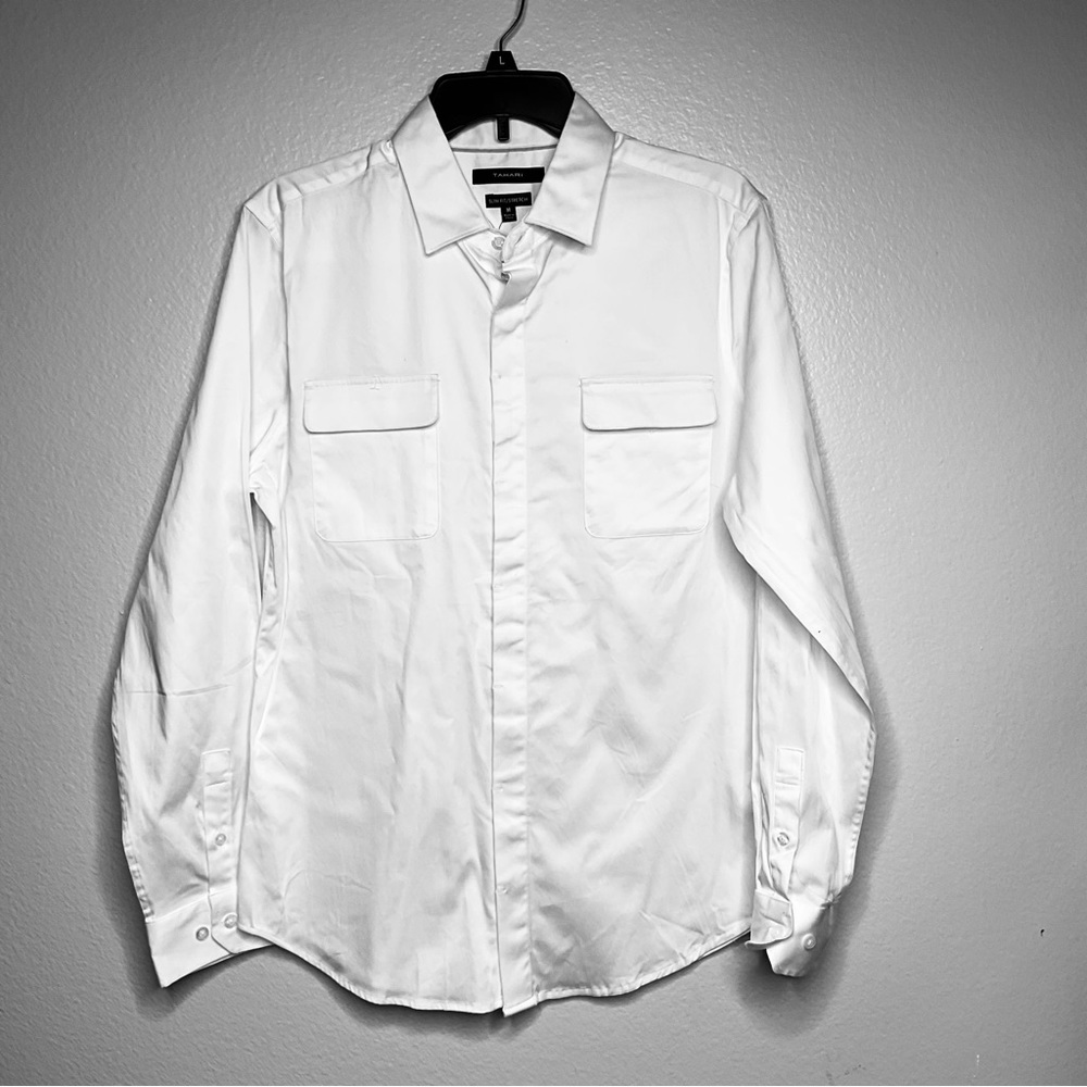 Tahari White Button Down Shirt